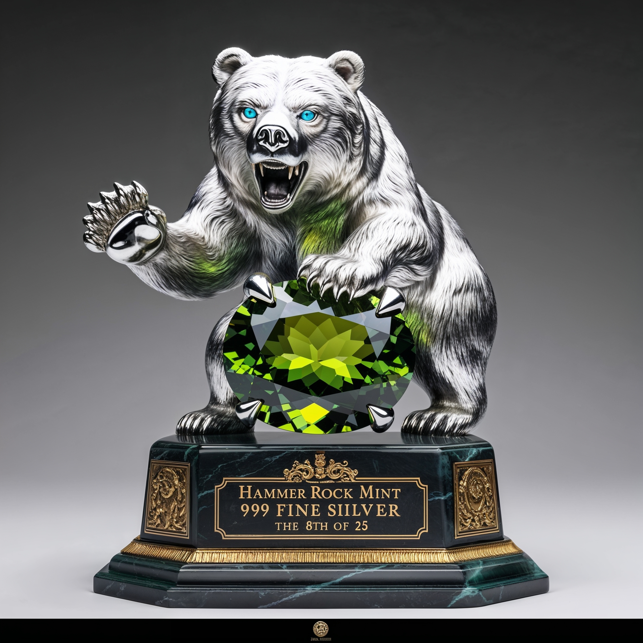 Silvenir_bear_with_peridot_gem